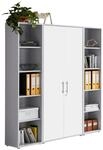Aktenschrank Office Edition Sw Set 3 hoch Grau/Wei&szlig;