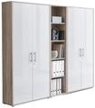 Aktenschrank Office Edition Sw Set 10 Eiche/Wei&szlig;