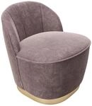 PLAYBOY Cocktailsessel Stella Vintage-Look Samt Rosa