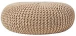 STRICK-POUF beige, Bodenkissen rund 70/70/23 cm