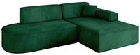 ECKSOFA Ottomane Rechts IREA-L1-v3 - 234x171x79 cm Gr&uuml;n