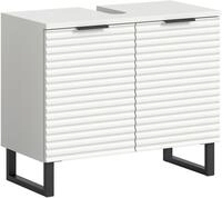 Waschbeckenunterschrank Wei&szlig;/Schwarz