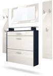 GARDEROBE Malea Fronten in Creme Hochglanz