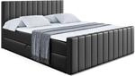 BOXBETT EDITA-Z - 160x200 cm - H4 - Schwarz Hochglanz