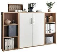 Aktenschrank Office Edition Sw Set 2 niedrig Wei&szlig;/Eiche