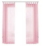 SCHLAUFENGARDINEN Voile 2er Set 225x140 cm Hellrosa