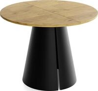 ESSTISCH Lamio runder ausziehbarer, Eiche Hell Braun 120-200/120/76 cm