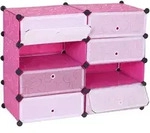 SCHUHSCHRANK 8 F&Auml;CHER Altrosa