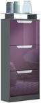 SCHUHSCHRANK Space Brombeer Hochglanz