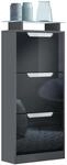 SCHUHSCHRANK Space Schwarz Hochglanz