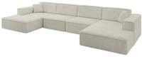 WOHNLANDSCHAFT IREA-U2-v4 - 386x165x77 cm Creme