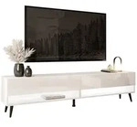 LOWBOARD TV-Schrank CALANTE 180 cm auf schr&auml;gen schwarzen Beinen