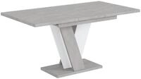 ESSTISCH ausziehbar 120 -160x90x75 cm - Betonoptik K350/Wei&szlig; - INEY