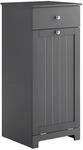 BADUNTERSCHRANK mit einer Schublade Dunkelgrau 40x38x91cm Modern