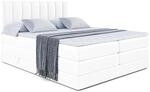 BOXSPRINGBETT OTTA KING - 140x200 - H3/H4 - Wei&szlig; Hochglanz