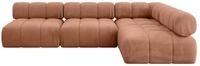 ECKSOFA modulares Sofa Samaro-L2 - 285x190x70 cm Apricot Velours
