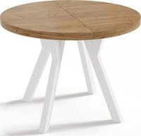 ESSTISCH Twixy runder ausziehbarer, Wotan Eiche 100-200/100/76 cm