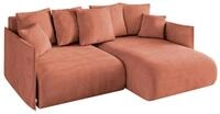 ECKSOFA Ottomane rechts ONESK-L 216x177x72 Apricot Velours