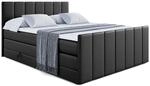 BOXSPRINGBETT MOETI-Z KING - 160x200 - H3/H4 - Schwarz Hochglanz