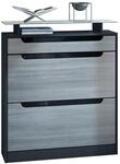 SCHUHSCHRANK Fiesta Avola-Anthrazit / Schwarz Hochglanz