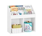 KINDER-B&Uuml;CHERREGAL, Kinderregal f&uuml;r Spielzeug, Wei&szlig; 68x68x30cm