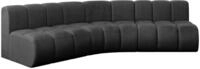 ECKSOFA modulares Sofa Montra-L1 - 290x174x70 cm Schwarz
