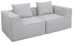 2ER-SOFA Hellgrau