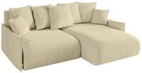 ECKSOFA Ottomane rechts ONESK-L -v1 216x177x72 Beige Velours