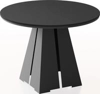 ESSTISCH Kova runder ausziehbarer, Schwarz 120-200/120/76 cm