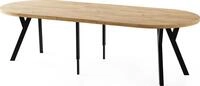 ESSTISCH Twixy XXL gro&szlig; rund oval ausziehbar, Braun 100-250/100/76 cm