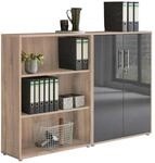 Aktenschrank Office Edition Sw Set 1 niedrig Eiche/Anthrazit