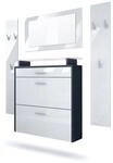 GARDEROBE Malea Fronten in Wei&szlig; Hochglanz