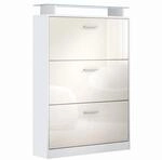 SCHUHSCHRANK Lavia Front in Creme Hochglanz