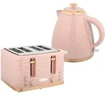 KOCHER-TOASTER-SET 2er Set Kunststoff Stahl Rosa