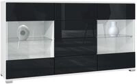 SIDEBOARD Bari Schwarz Hochglanz