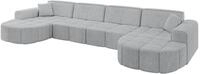 WOHNLANDSCHAFT LIVO-U2 - 400x173x79,5 cm Grau