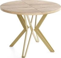 ESSTISCH Daisy runder ausziehbarer, Sonoma Eiche 100-180/100/76 cm