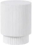 BEISTELLTISCH Beton wei&szlig; rund 35 cm Biccari