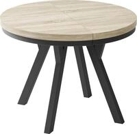 ESSTISCH Lume runder ausziehbarer, Sonoma Eiche 100-150/100/76 cm