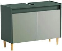 Waschbeckenunterschrank Lovis Dunkelgr&uuml;n