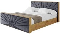 POLSTERBETT mit Bettkasten, Fu&szlig;teil und Lattenrost, Boxbett mit Matratze H3/H4 -