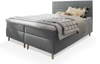 BOXBETT SANTA 140x200 cm mit Matratze und Topper - Hellgrau