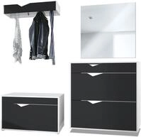 GARDEROBE Kolmio Fronten in Schwarz matt