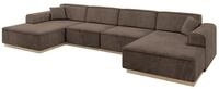 WOHNLANDSCHAFT IREA-U2 - 386x165x80 cm Braun