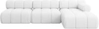 ECKSOFA modulares Sofa Razon-L2 - 285x160x70 cm Wei&szlig; Boucl&eacute;