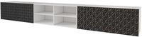 LOWBOARD VIRA-W 3x100x40x40 cm - Wei&szlig; / Schwarz