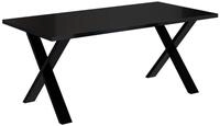 ESSTISCH 160x90x75 cm - Schwarz Hochglanz / Schwarz- KLYN X