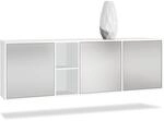 SIDEBOARD Cuba T&uuml;ren in Hellgrau seidenmatt