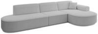 ECKSOFA Ottomane Rechts MARI-L2-v3 - 328x171x83 cm Hellgrau Boucl&eacute;