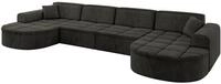 WOHNLANDSCHAFT TARO-U2 - 388x171x79,5 cm Schwarz